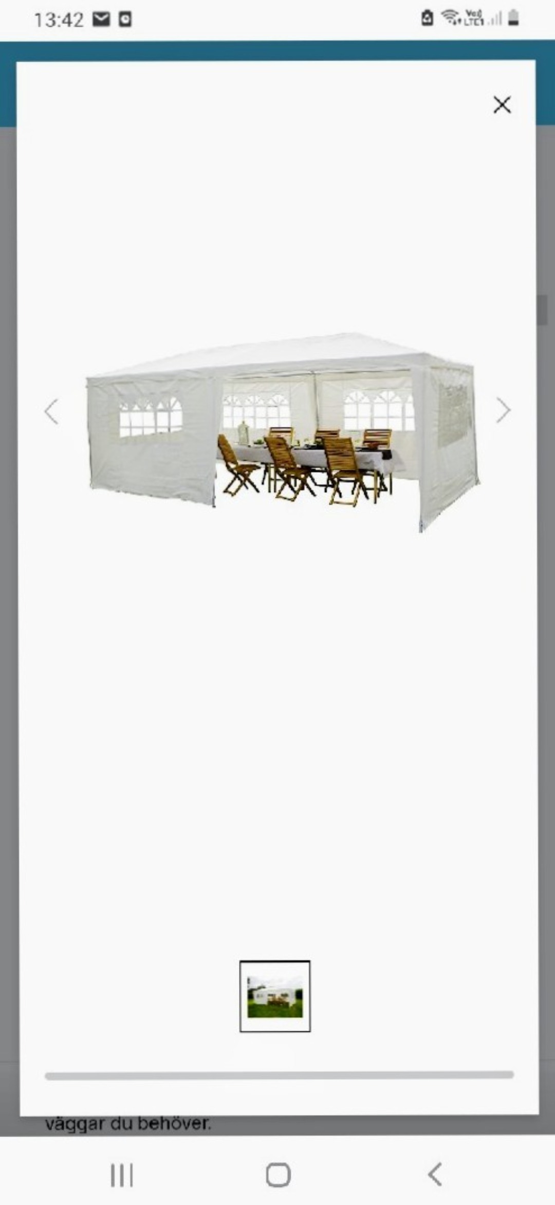 Partytält 18kvm 3x6m