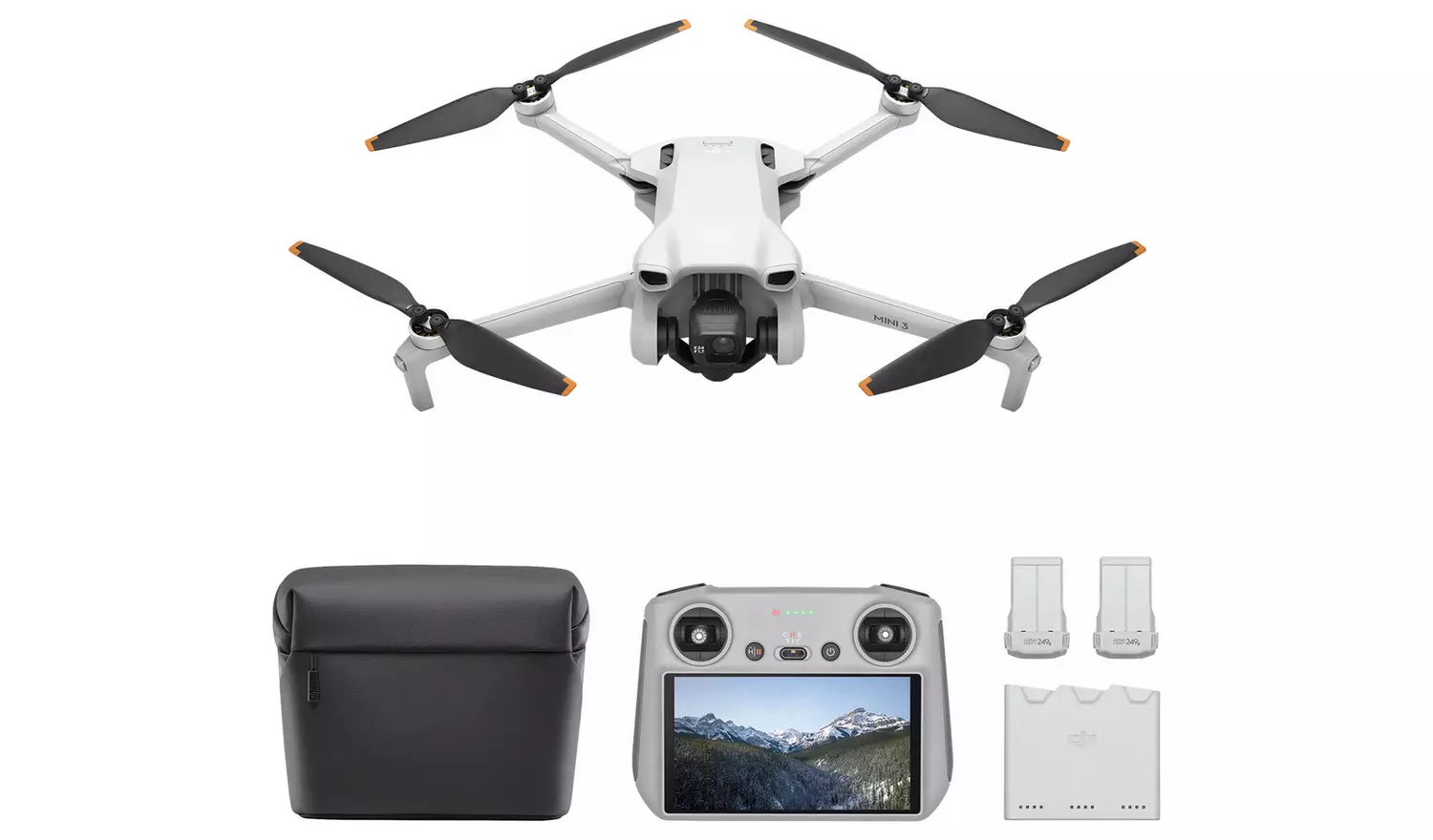 Dji mini 3 pro fly more combo drone & dji rc remote controller + nd filters + sd card