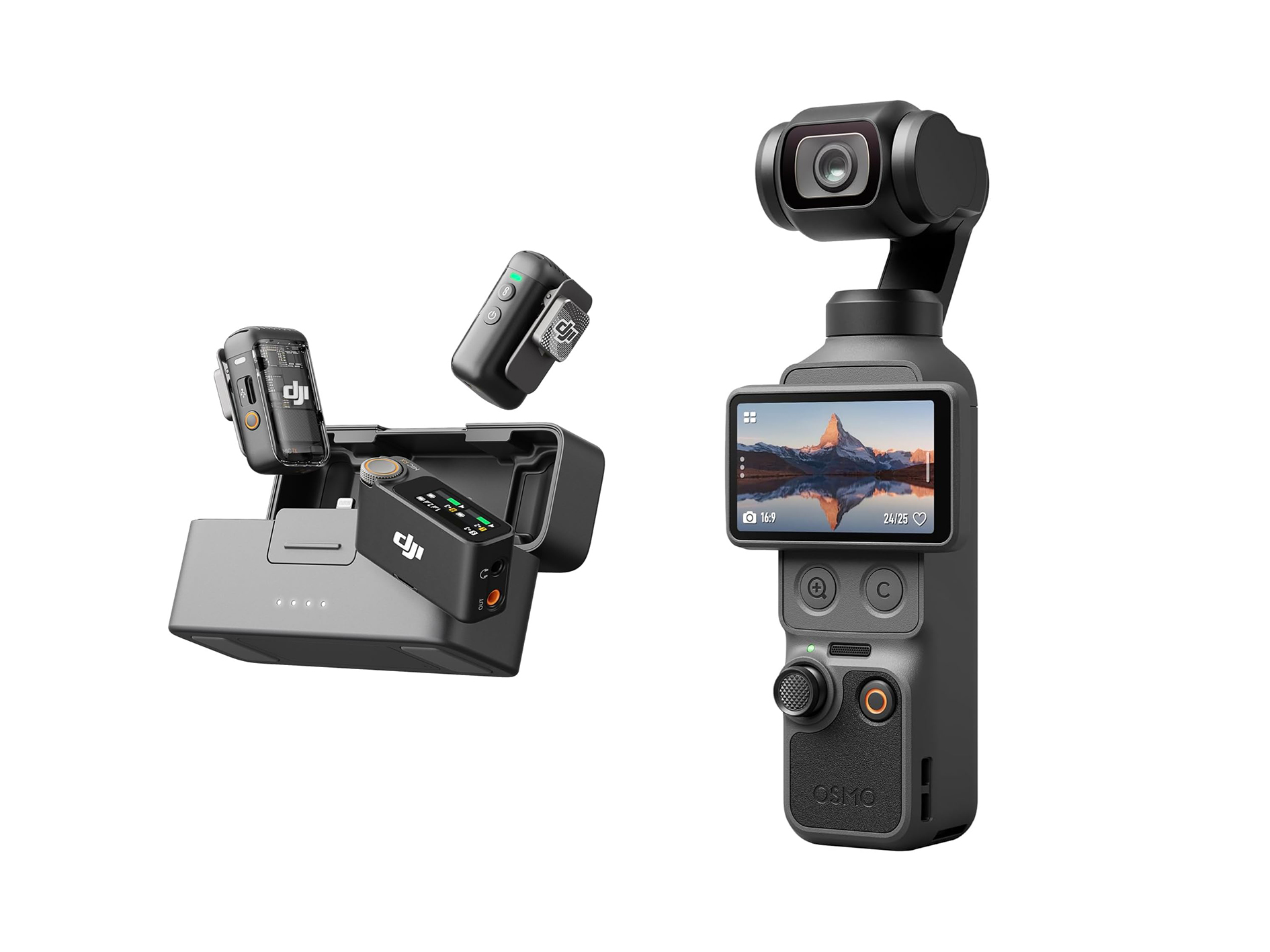 Dji osmo pocket 4 + dji mic 2 (2 tx + 1 rx)