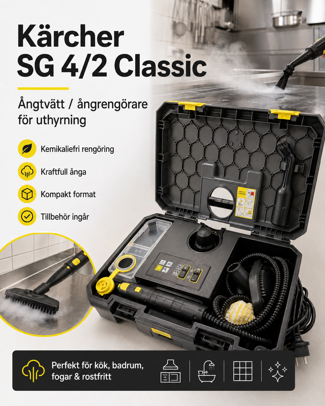 Kärcher sg 4/2 classic – professionell ångtvätt / ångrengörare