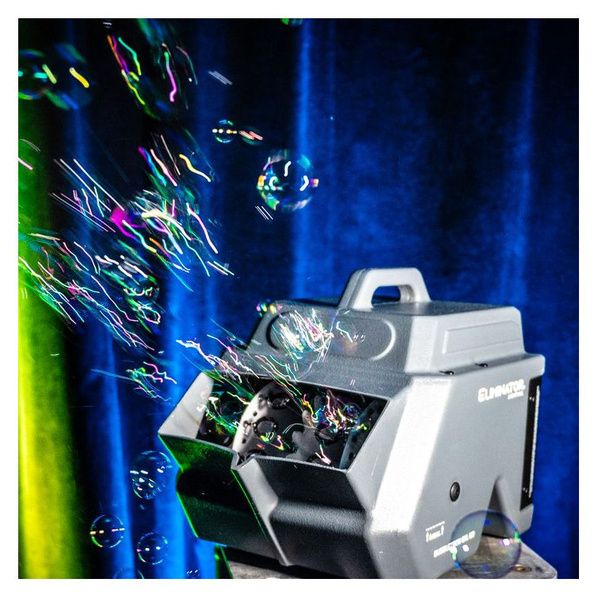 Eliminator bubbletron exl go bubbelmaskin – batteridriven + 2 liter bubbelvätska