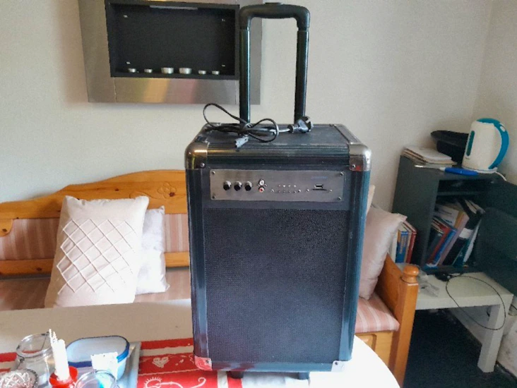 Portbel ljudanläggning.