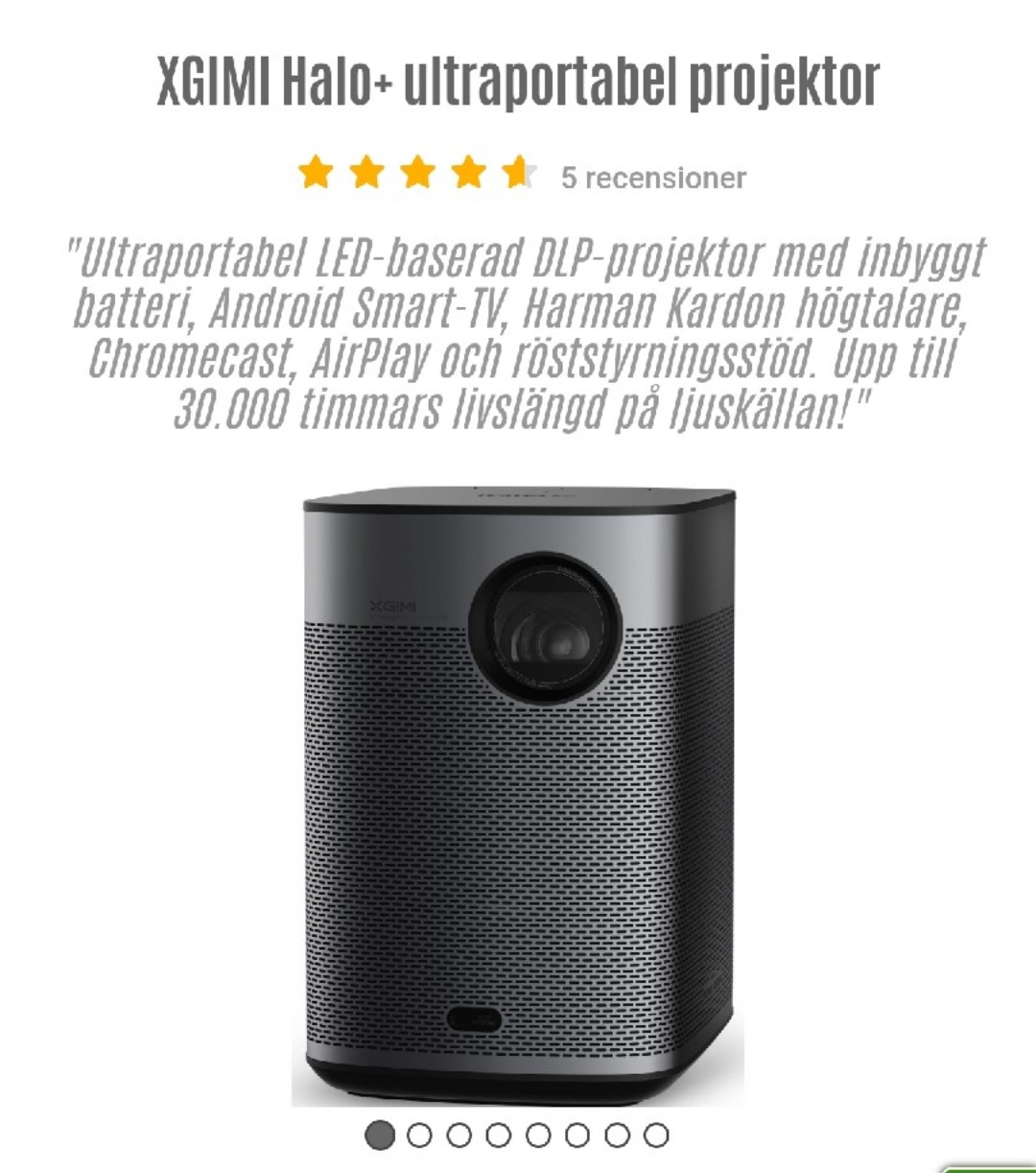 Xgimi halo+ ultraportabel projektor