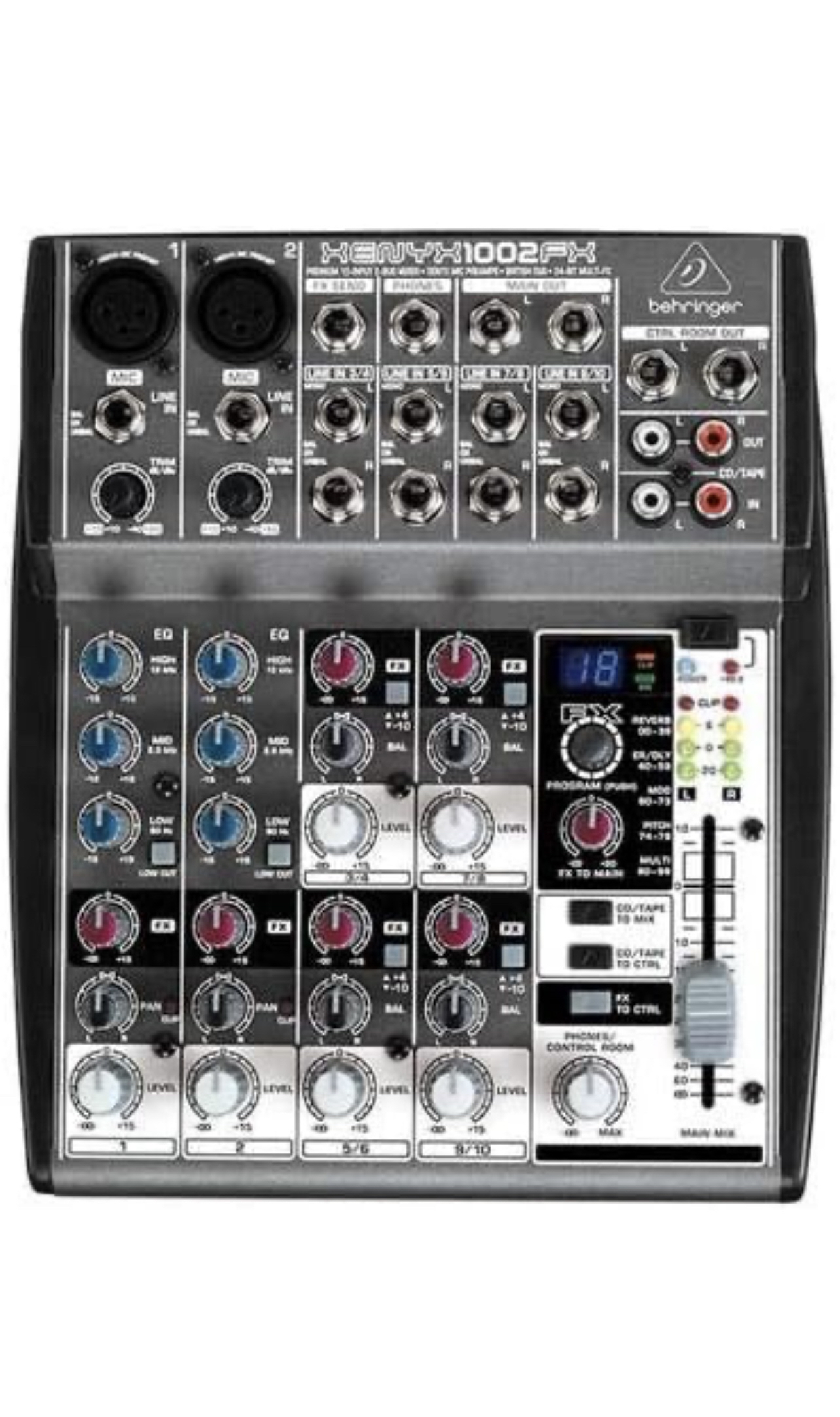 Audio mixer - behringer xenyx 1002fx
