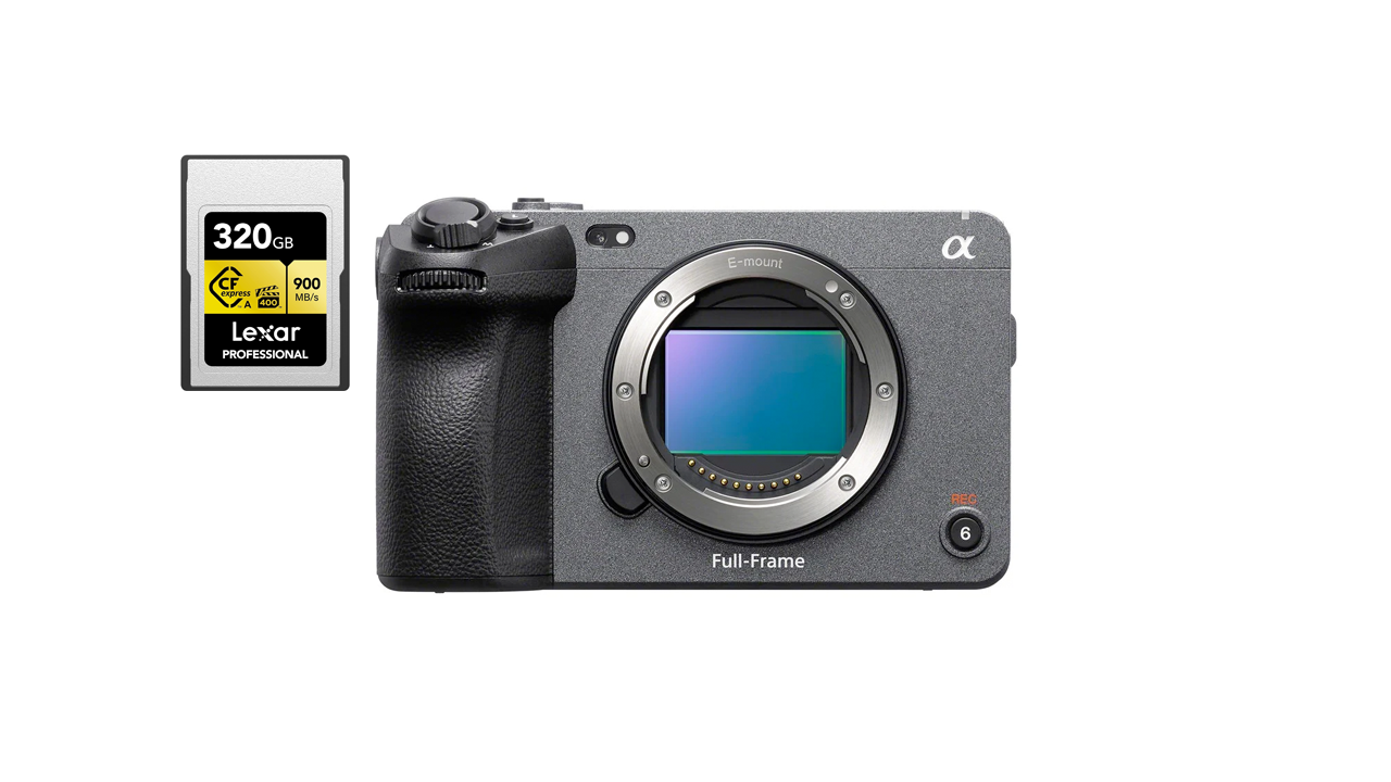 Sony fx3 full-frame cinema camera - body, xlr top handle, 2x batteries, 320gb cfexpress