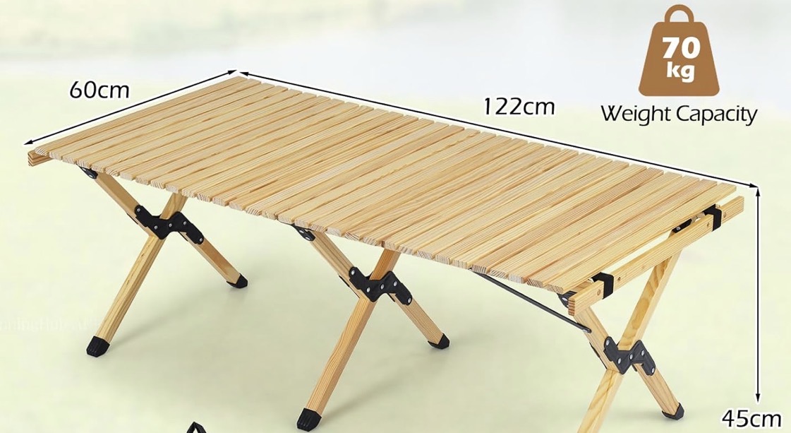 Bamboo folding table