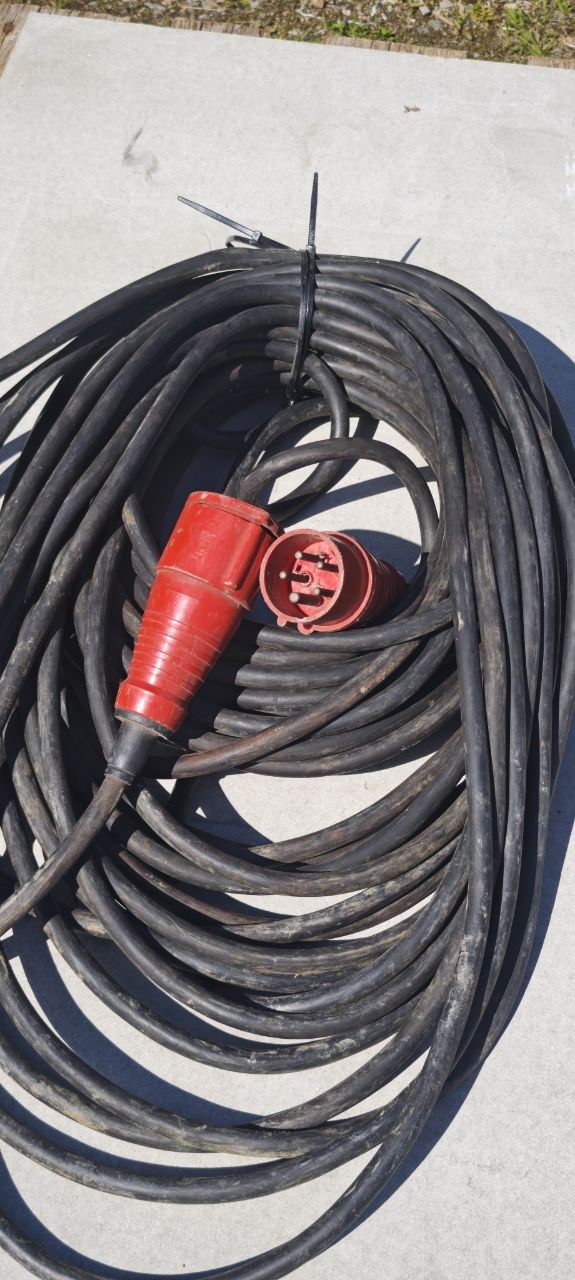 Kraftkabel röd cee 25m