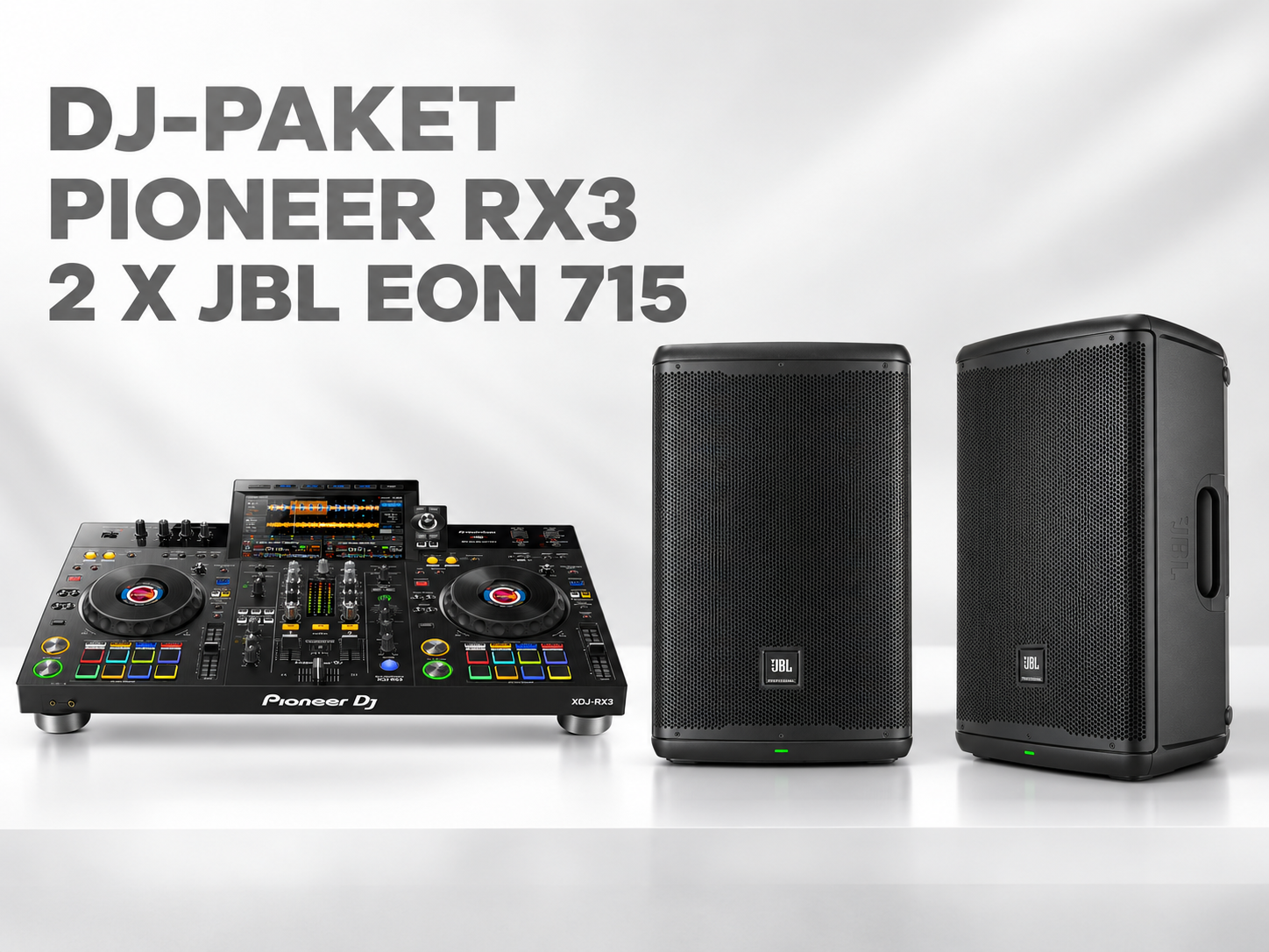 Dj-paket – pioneer xdj-rx3 + 2x jbl eon715 högtalare