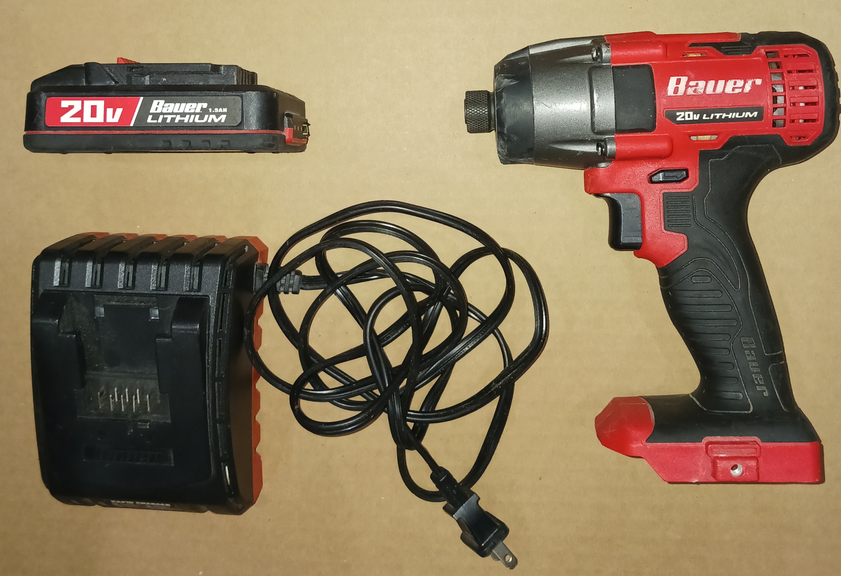 Bauer 20v lithium drill