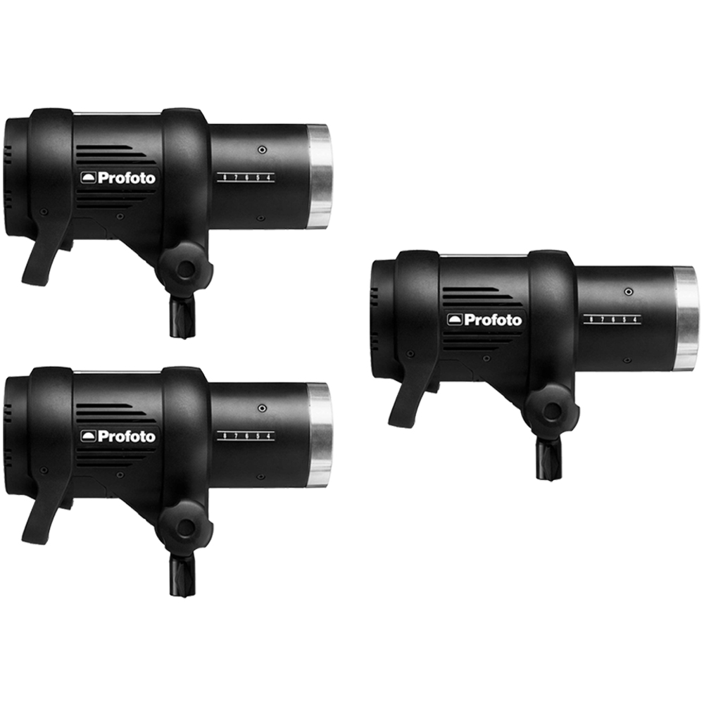 The profoto d1 500 air monolight x3 heads