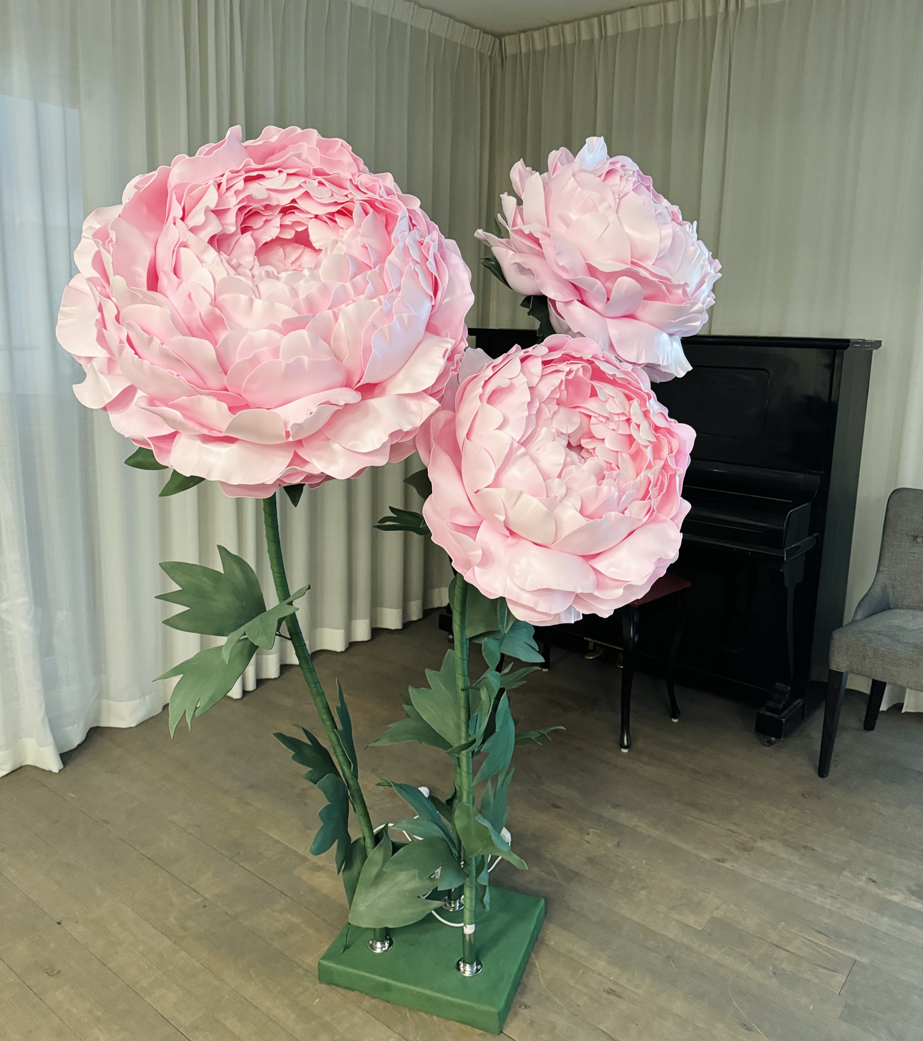 Blomdekoration med belysning 🌸