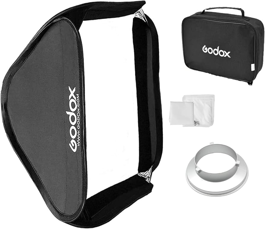Godox 31" x 31" 80 x 80cm studio flash softbox with carrying bag and honeycomb grid for bowens mount flash godox ad600b ad600bm qt-600iim q