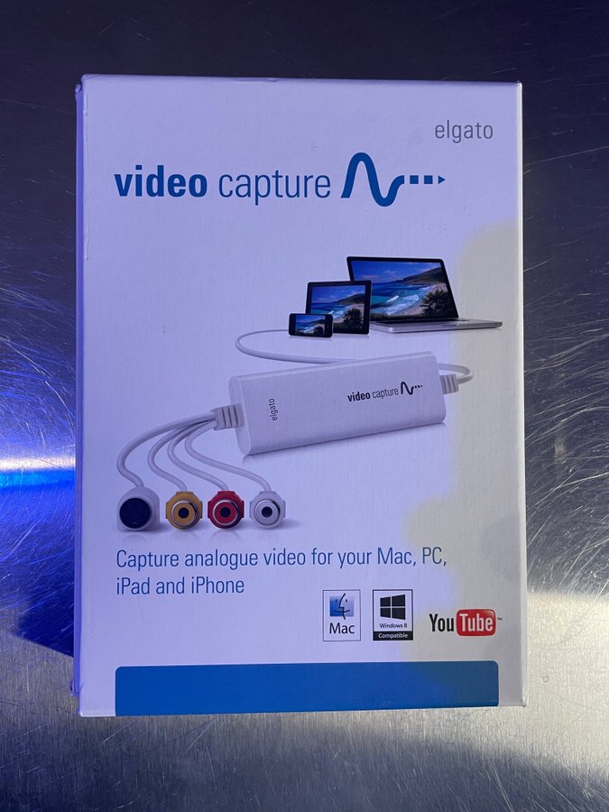 Elgato video capture, digitalisera vhs/video8 till mac eller pc
