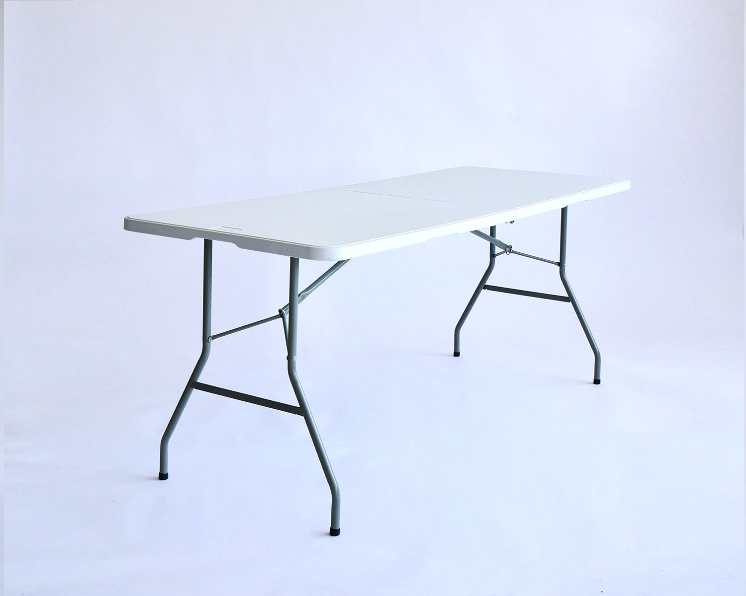 6ft foldable trestle table - white