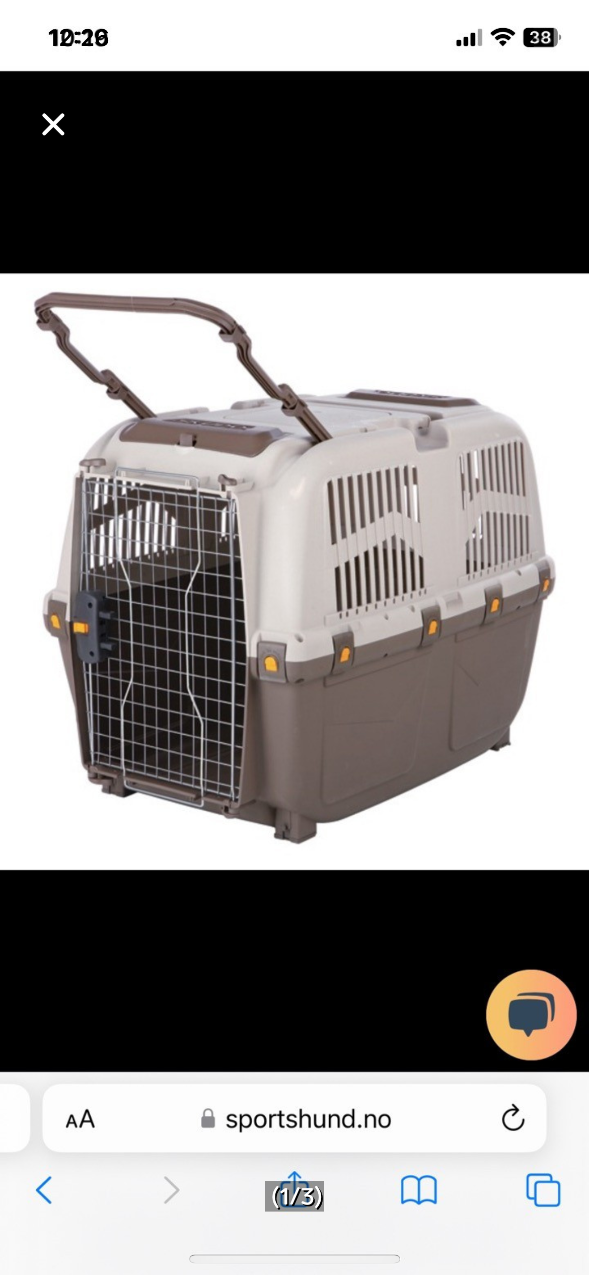 Extra stor hund transport/fly bur 