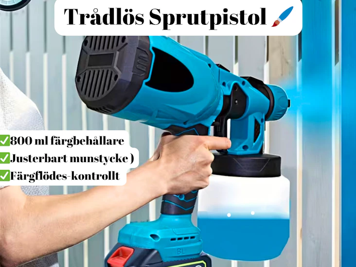 🔷 sladdlös sprutpistol / färgspruta – perfekt för målning hemma & projekt! 🎨🔧