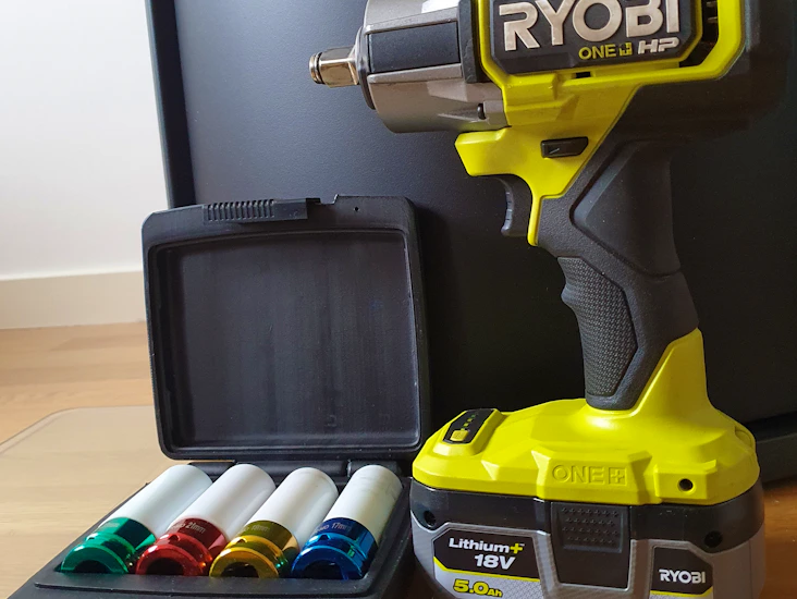 Mutterdragare 900nm ryobi riw18x-0 one+ hp med stora 5.0ah hp+ batteri