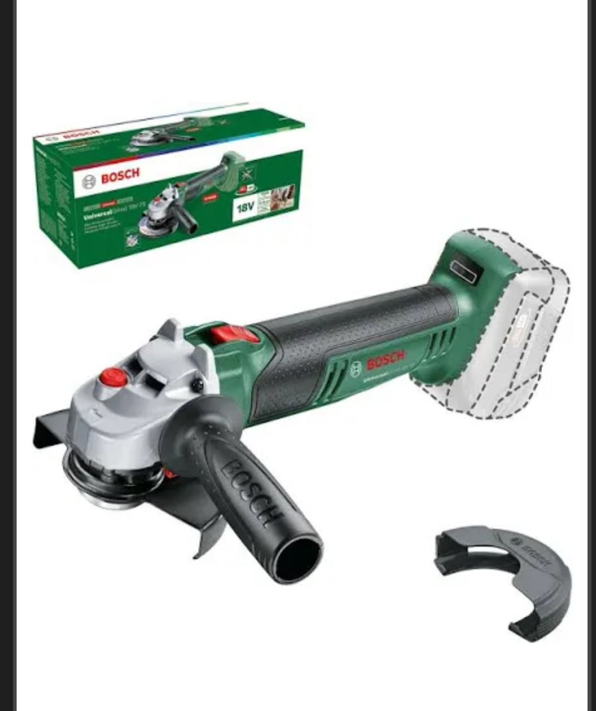Batteridriven vinkelslip bosch 18v