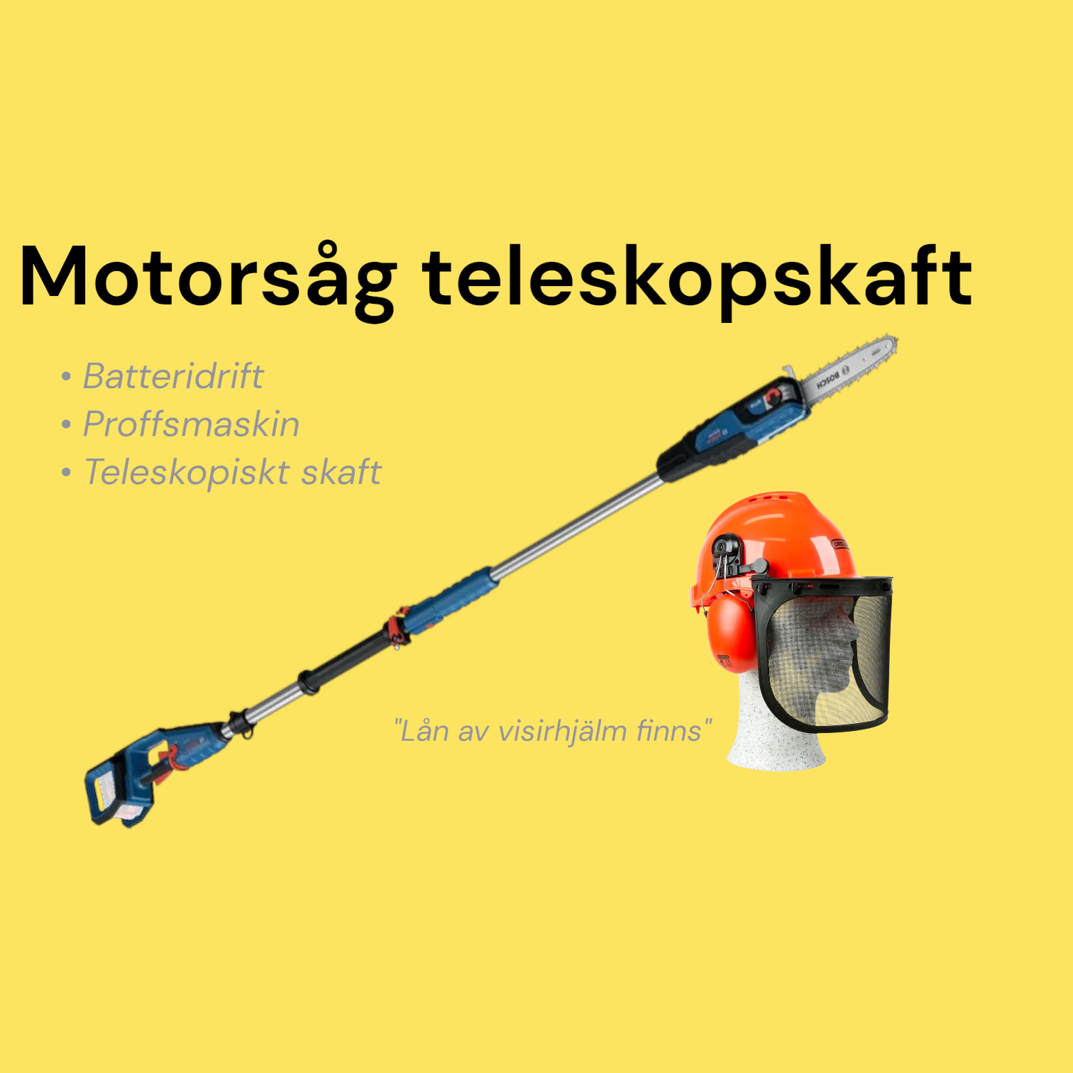 Motorsåg teleskopskaft batteri