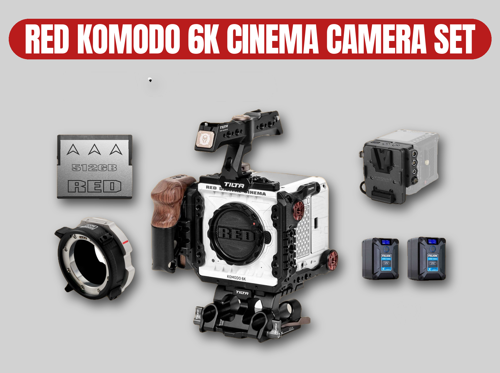 Red komodo 6k cinema camera | rigged set / production ready / full frame