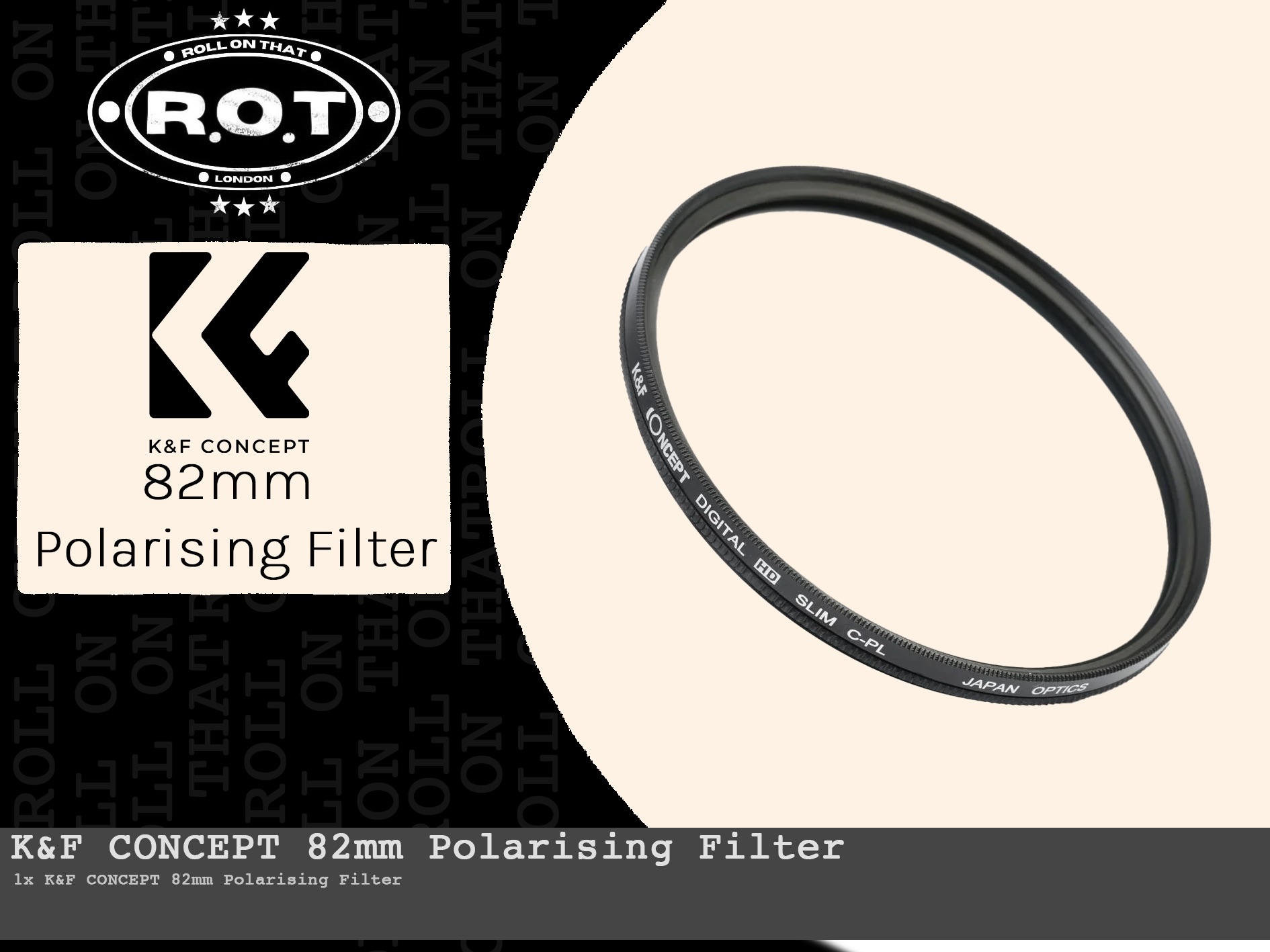 K&f concept 82mm polarising filter