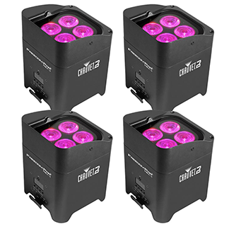 Chauvet freedom par hex-4 battery uplighters (set of 4)