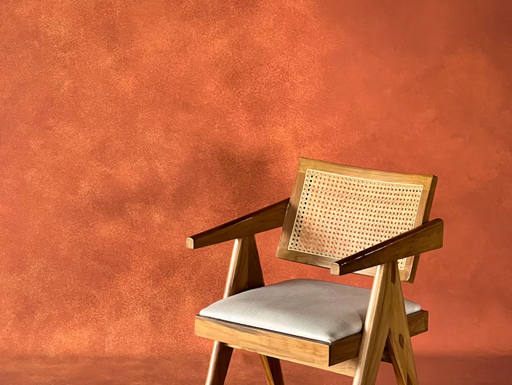 Hand painted canvas photography backdrop - rust