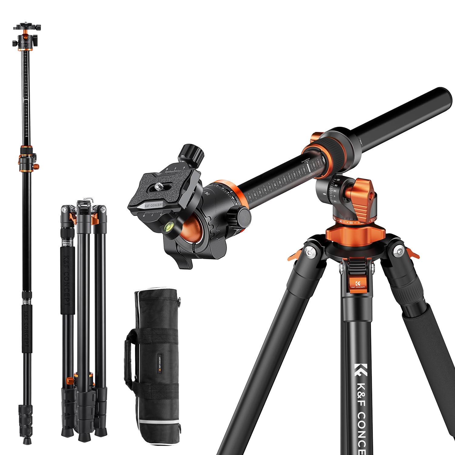 K&f concept 90"/230cm horizontal tripod for camera