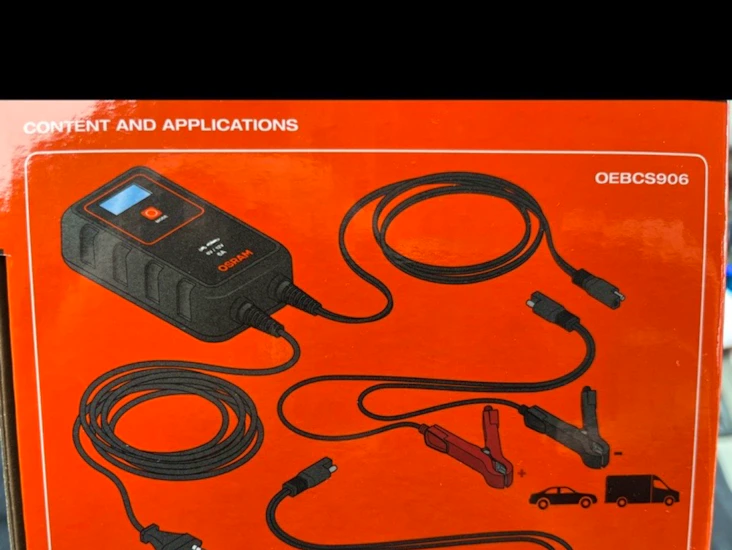 Batterilader til bil og motorsykkel