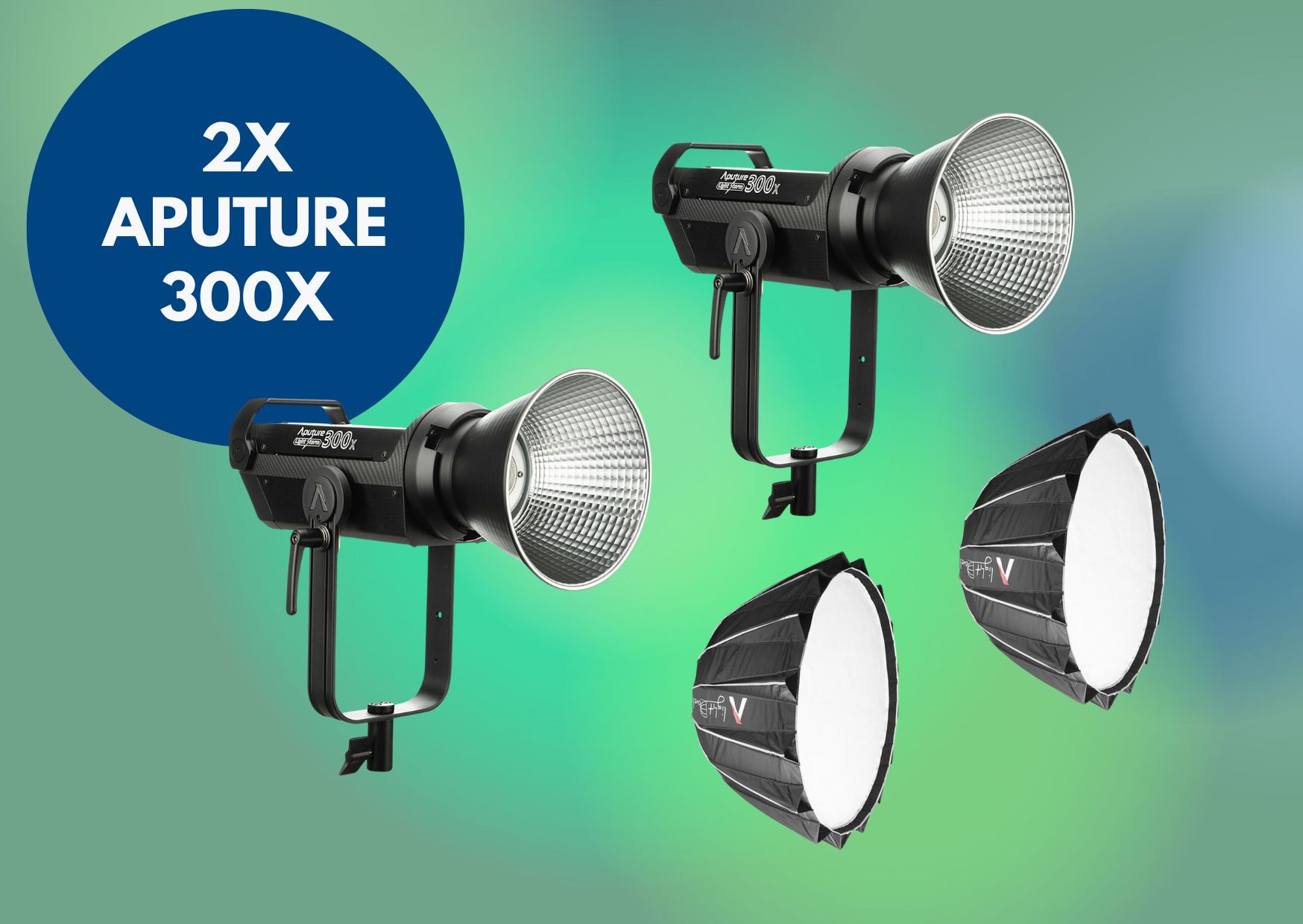 2x aputure c300x light / studio lights