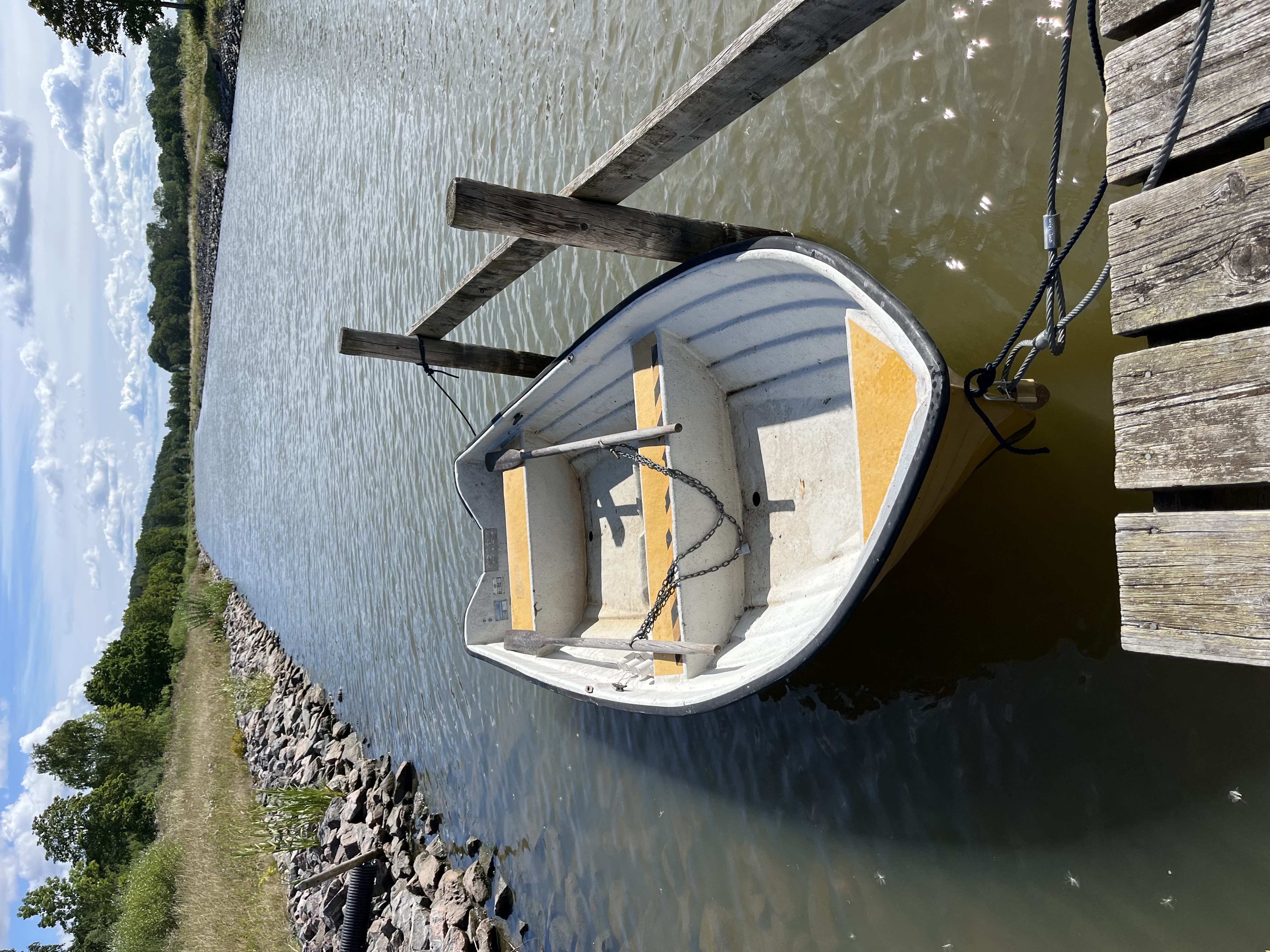 Roddbåt i göta kanal med anslutning till asplången 
