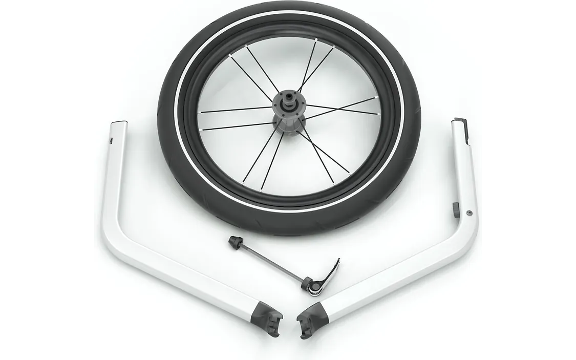 Thule chariot all-terrain kit double muuntovarustepaketti, kaksipaikkaisista lastenkuljetuskärryistä juoksurattaiksi