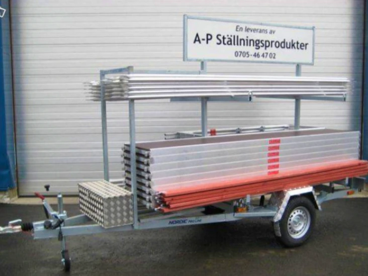 Byggställning 120m2 på trailer