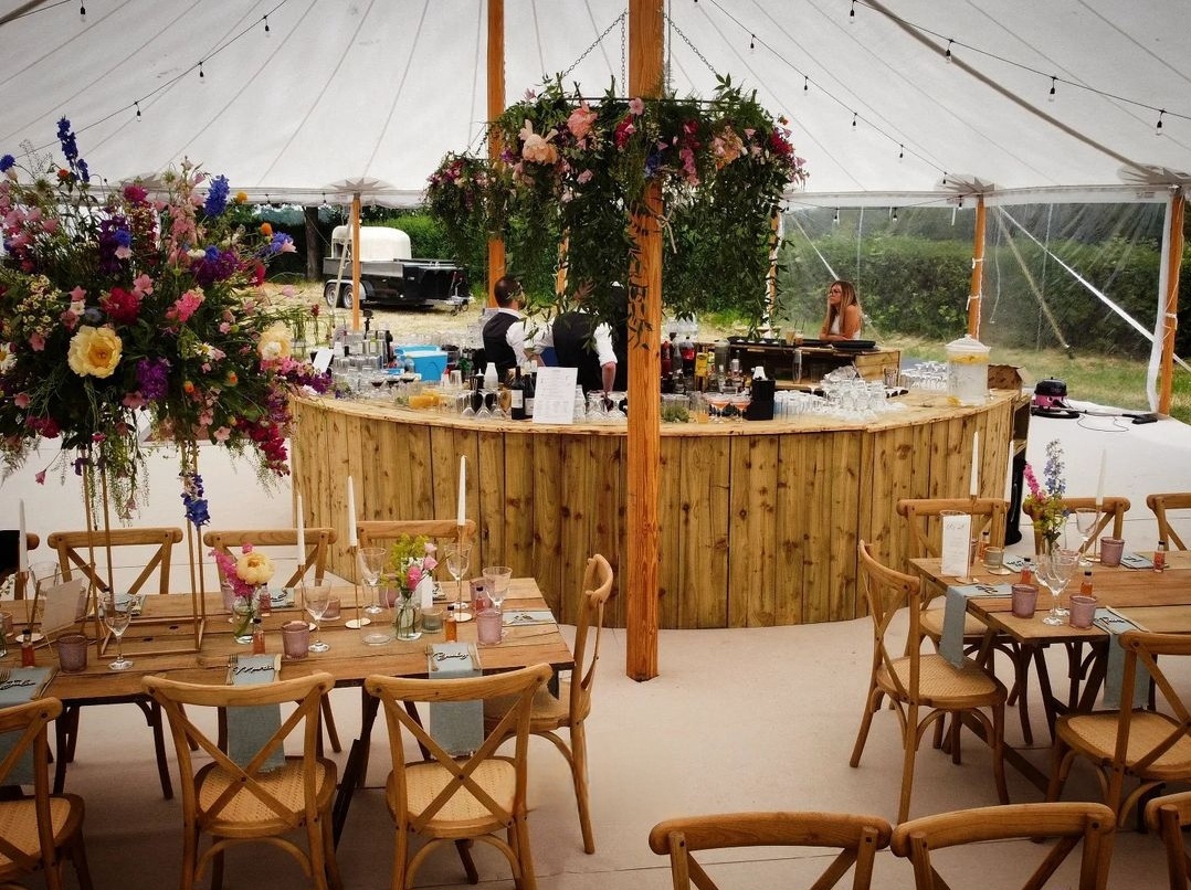 Round bar counter hire 