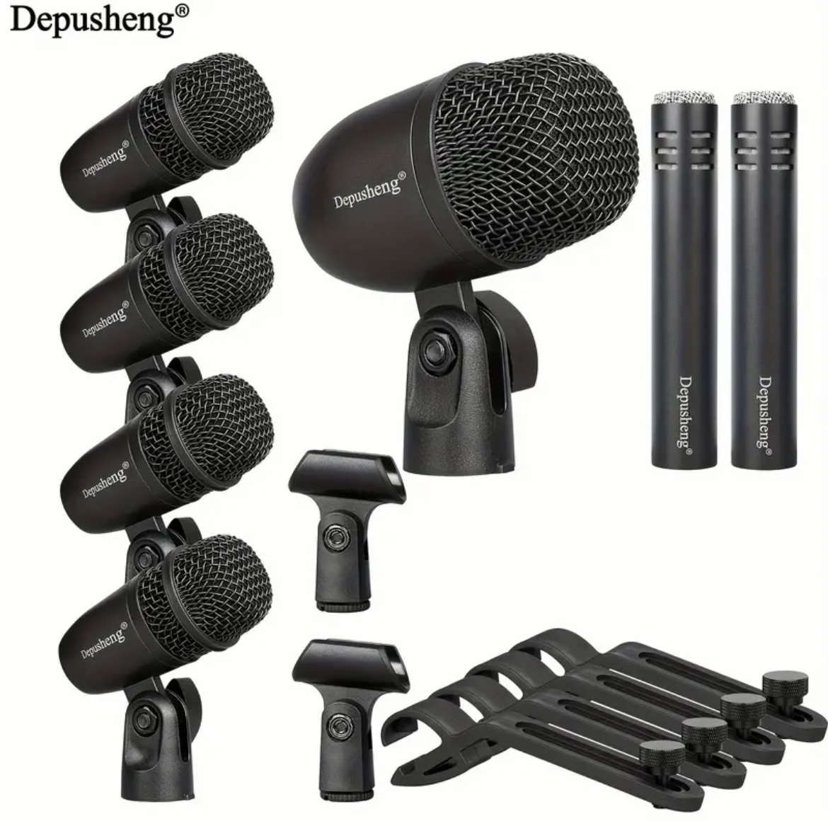 Depusheng 7pcs wired dynamic microphone kit