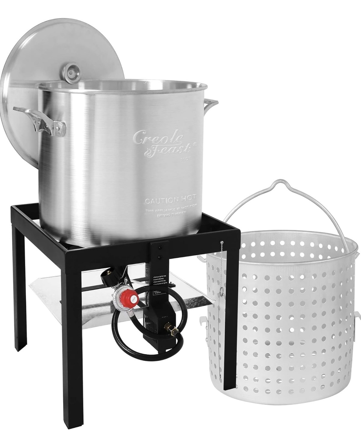 Outdoor propane boil or steam pot 80 qt seafood boil