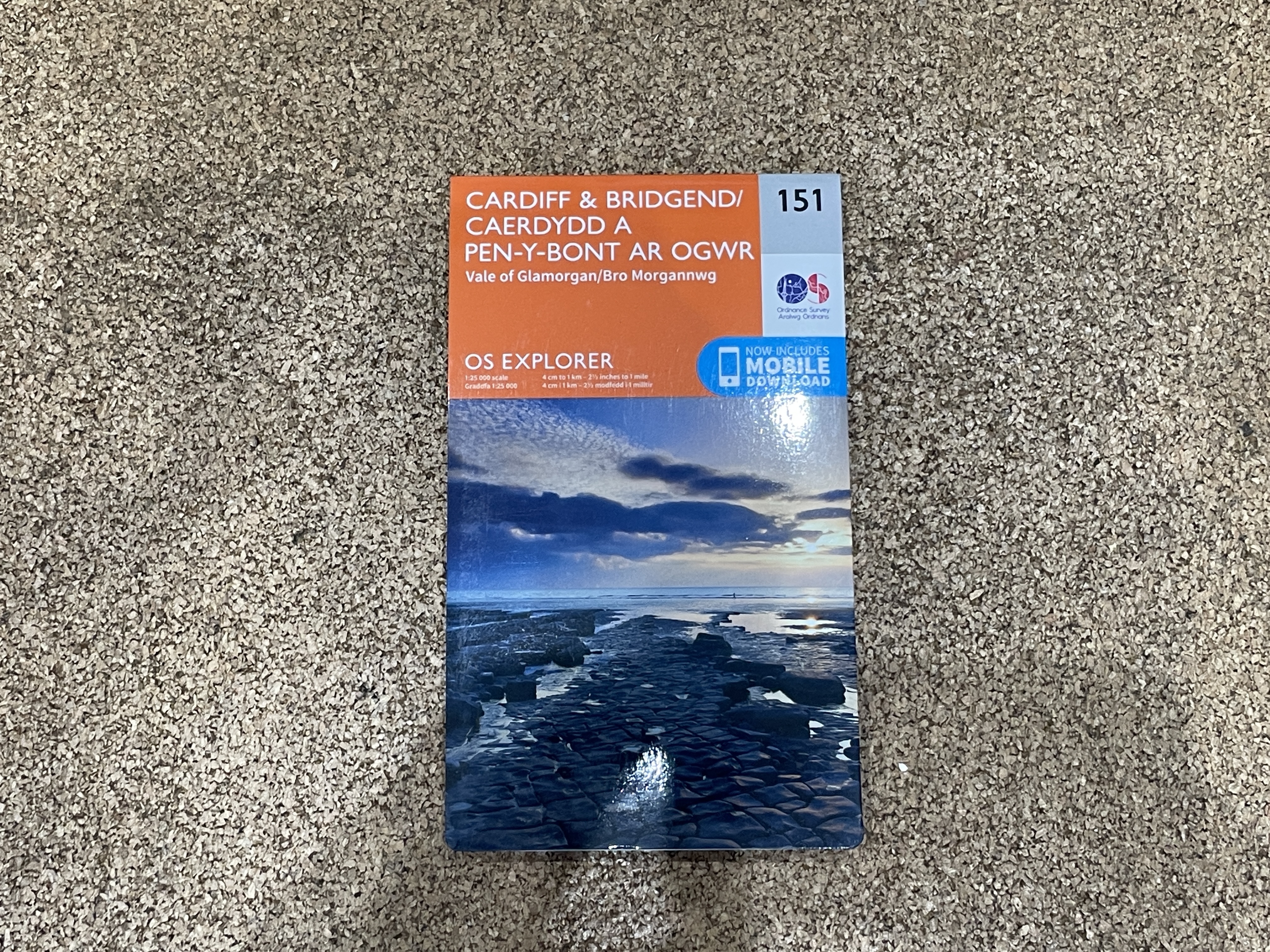 Ordnance survey map. explorer 151 cardiff & bridgend