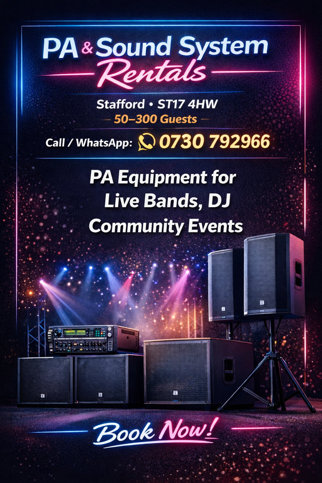 Pa & sound system rentals 