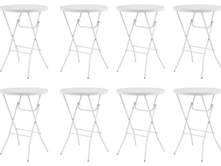 Ståbord / barbord hoppfällbara 80cm (höjd 110cm) - 8st