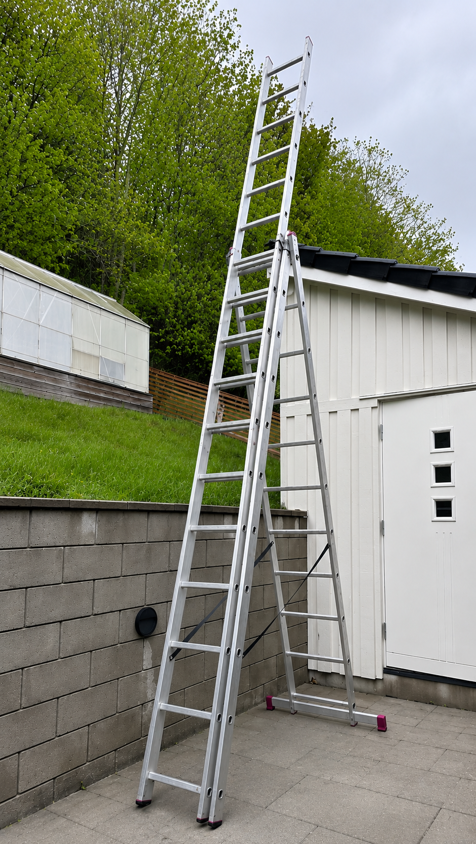 Kombistege i aluminium  6,48 m  utdragbar