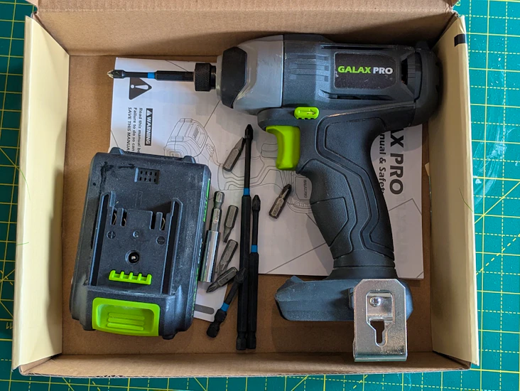 Galax pro 20v impact driver (model 95307) – includes bits