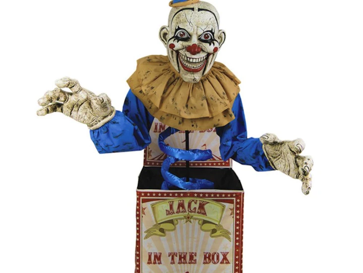 Stor animerad clown, ljud och ljus