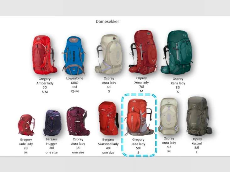 Ryggsekk 50l - gregory jade