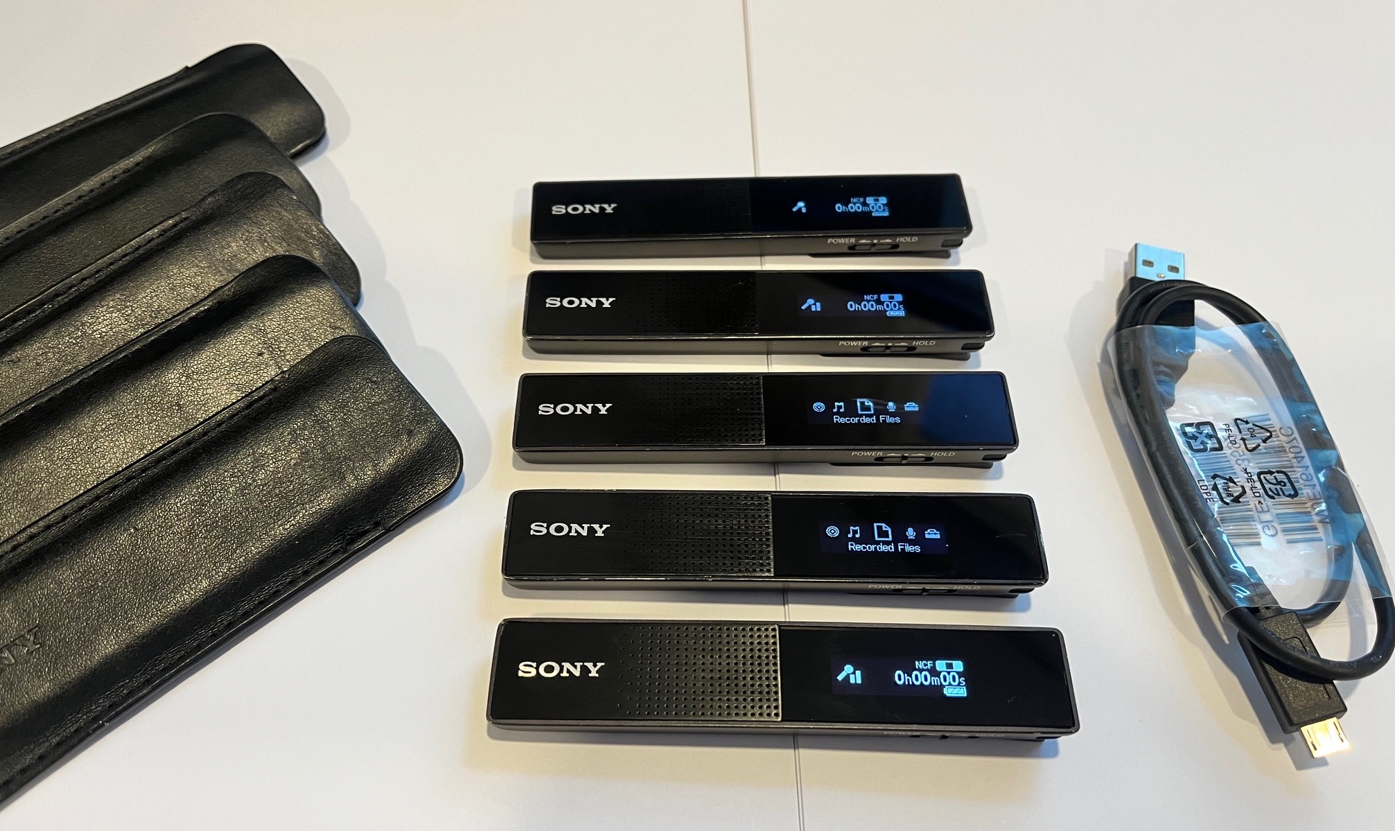5 x sony tx650 audio recorders