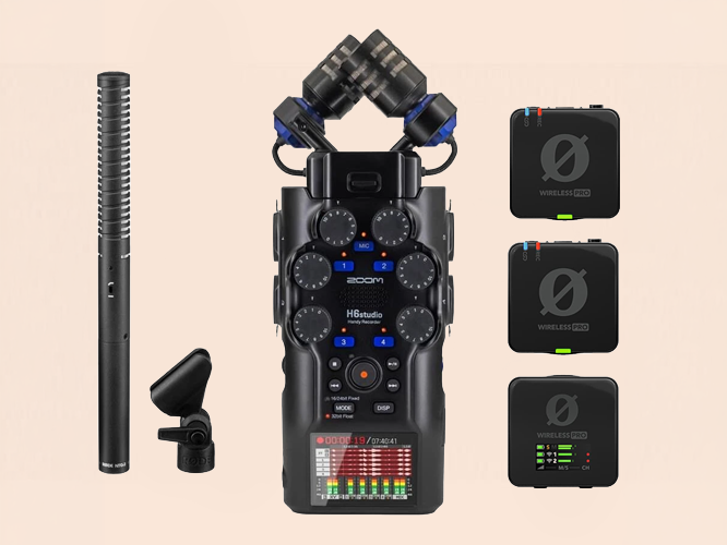 Zoom h6 studio /  rode go pro / ntg 4