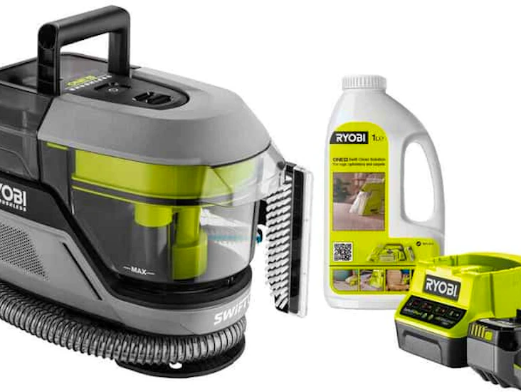 Ryobi 18v one+ rdc18bl-1x40g swift clean flekkrenser kit m/batteri og lader