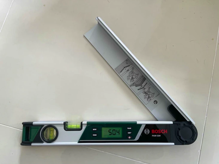 Digital vinkel med vattenpass