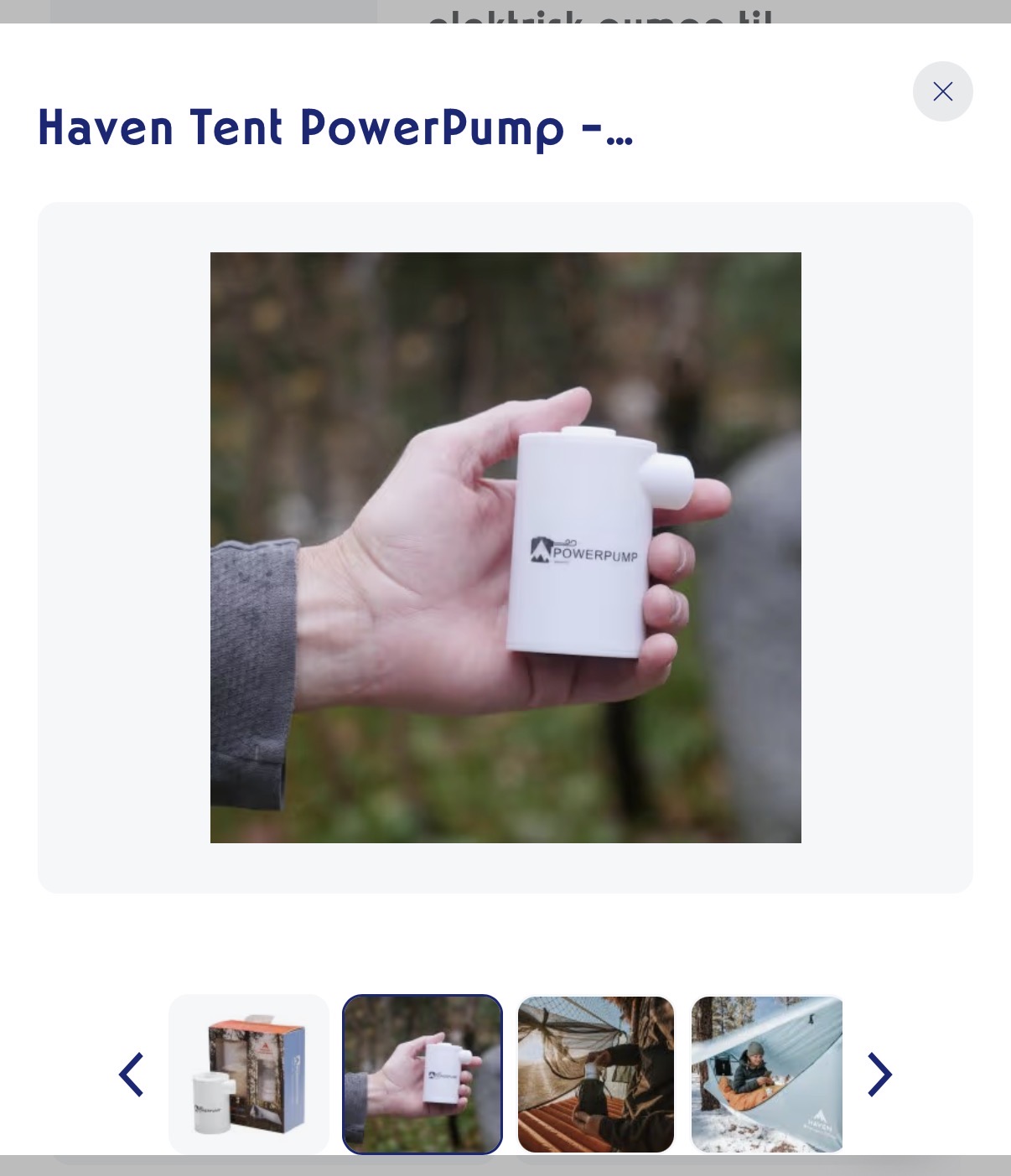 Haven tent powerpump - elektrisk