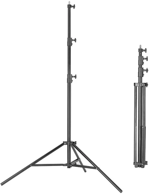 Laofas heavy-duty air-cushioned aluminum light stand, load capacity 33lb, max. height 110in, min. height 46in, for aputure 120d ii 300d ii
