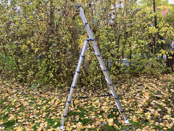 Telskopstege självstående